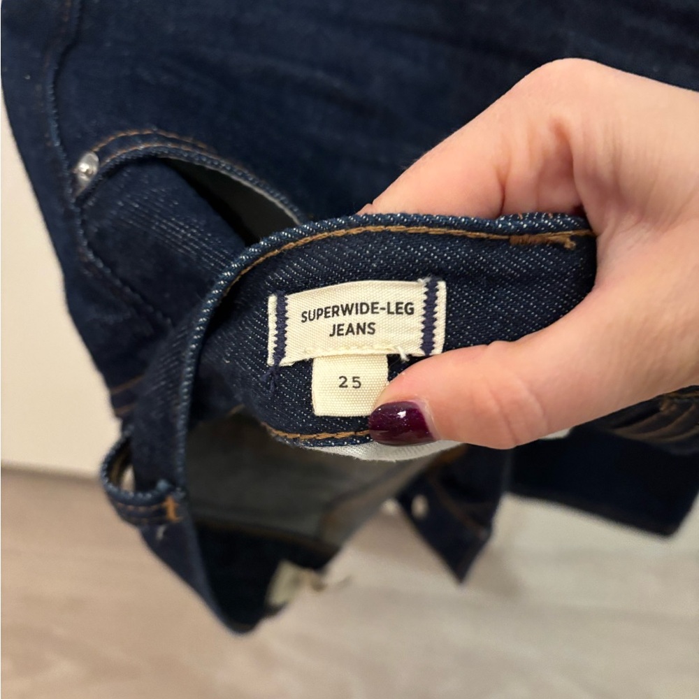 Madewell Superwide-Leg Women's Jeans - Deep Blue “Essex Wash”